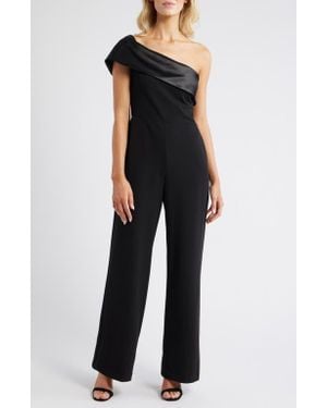 Eliza J One-Shoulder Jumpsuit - Black