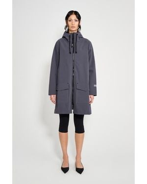 Stutterheim Mosebacke Patch Matte Raincoat - Blue