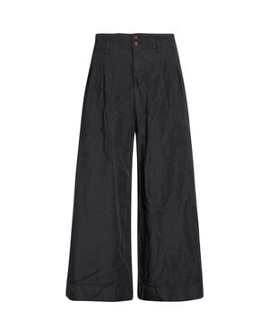 Comme des Garçons Crinkled Twill Wide Leg Pants - Blue