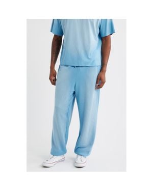 Elwood Core Organic Cotton Brushed Terry Sweatpants - Blue