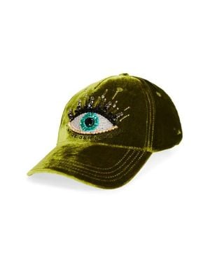 Kurt Geiger Embellished Evil Eye Baseball Cap - Green