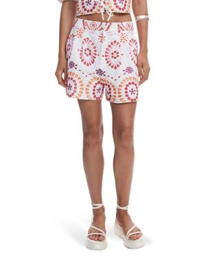 Desigual Embroidered Cotton Shorts