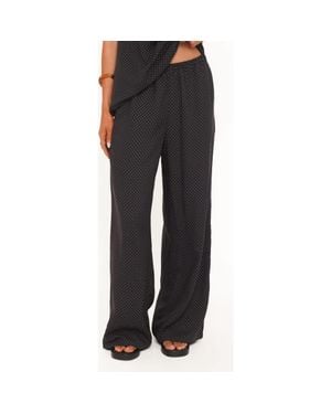 Petal & Pup Lexi Elastic Waist Wide Leg Pants - Black