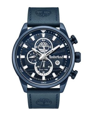 Timberland Henniker Ii Multifunction Chronogrpah Leather Strap Watch, 46Mm - Blue