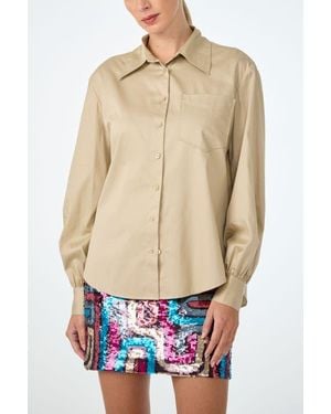 Trina Turk Burle Button-Up Top - Blue