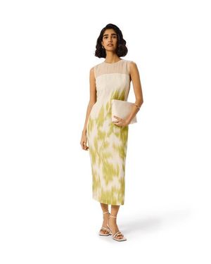 Whistles Sleeveless Round Neck Midi Dress - Metallic
