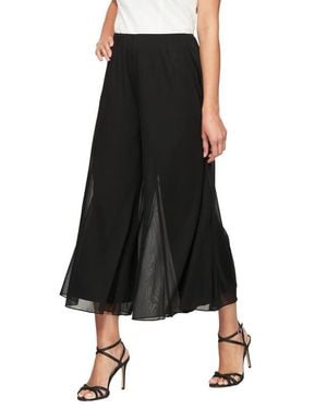 Alex Evenings Crop Wide Leg Pants - Black