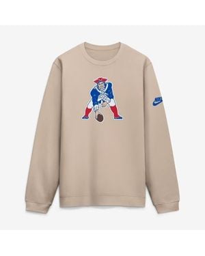 Nike New England Patriots I-Formation Rewind Club Crew Sweatshirt - White
