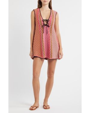 Free People Amalfi Twist Sleeveless Minidress - Red