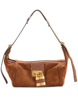 Chloé Paddington Suede Shoulder Bag - Brown