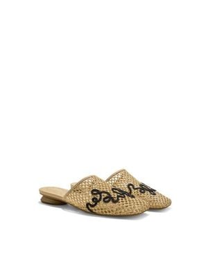 VIVAIA Maura Square-Toe Mesh Sandals - Metallic