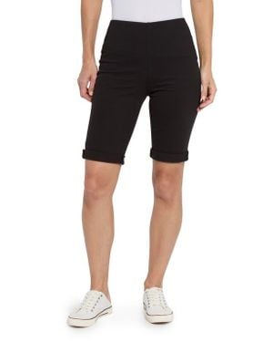 Lyssé Ntials Stretch Denim Boyfriend Shorts - Black