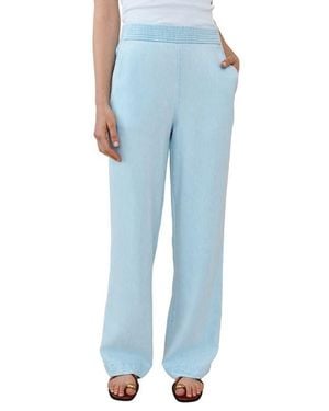 Bella Dahl Catalina Stitch Detail Pull-On Pants - Blue