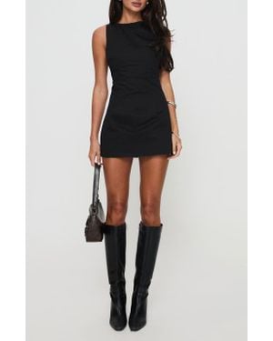 Princess Polly Yumiko Skirted Organic Cotton Romper - Black