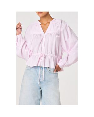 Astr Jessalyn Long Sleeve Woven Shirt - Purple