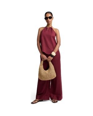 Onia Handkerchief Open Halter Top - Red