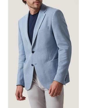 34 Heritage Matteo Pale Piqué Sport Coat - Blue