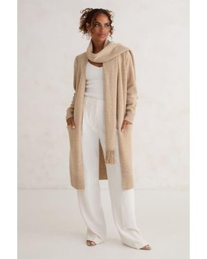 KADA The Wool Scarf Cardigan - Natural