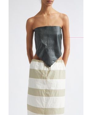 Paloma Wool Alba Leather Scarf Top - Gray