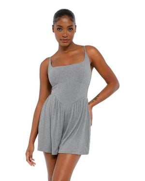 Popilush Shapewear Modal Tummy Control Wide-Leg Romper - Multicolor
