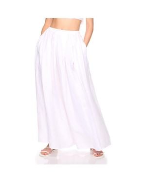 Susana Monaco Wrap Linen Maxi Skirt - White