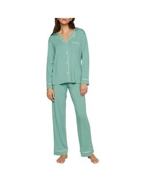 Eberjey Gisele Long Pajamas - Green