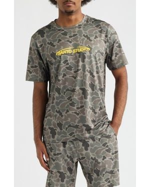 Saint Studio Racer Tech Camo T-Shirt - Gray