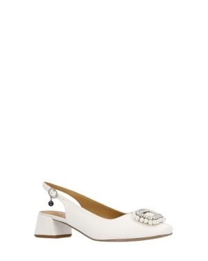 J. Reneé Eudora Embellished Slingback Pump - Natural