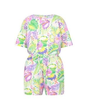 Mountain Warehouse Childrens/Kids Poppy Leaf Print Playsuit - Green