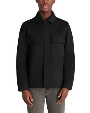 KARL LAGERFELD Twill Shirt Jacket - Black
