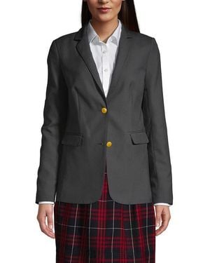 Lands' End School Uniform Hopsack Blazer - Black