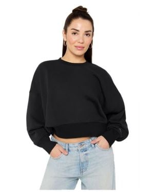 Fabletics Year Round Terry Crew Neck Sweatshirt - Black