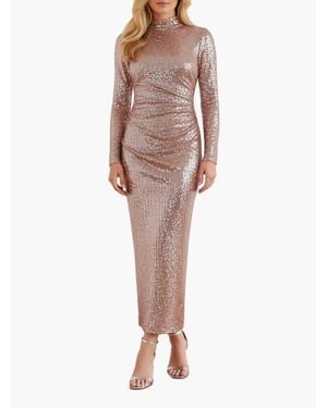 Needle & Thread Malia Turtleneck Ankle Gown - Multicolor