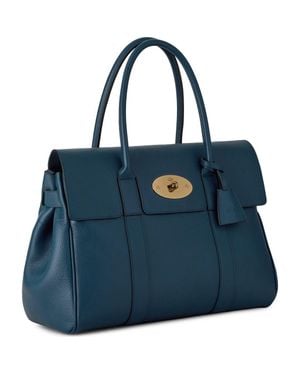 Mulberry Bayswater Grained Leather Satchel - Blue
