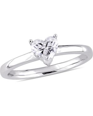 Julianna B Diamond Solitaire Heart Engagement Ring 14K - White