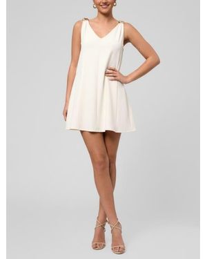 Rachel Roy Sleeveless Pearl Romper - White