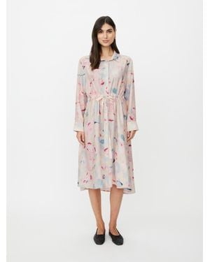 Masai Manova Floral Print Midi Dress - White