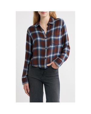 Rails Malin Plaid Button Down Shirt - Black