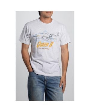Elwood Vintage Queen B P-51 Mustang Plane Tee - White