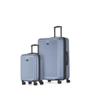 Bugatti Singapore 2 Piece Hardside Luggage Set With Expansion - Blue