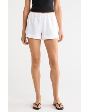 Reformation Nora Linen Shorts - White