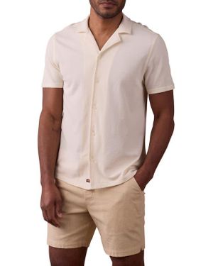 The Normal Brand Cotton Piqué Camp Shirt - White
