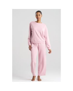 NATORI EDIT Nova Brushed Knit Everywhere Crew Neck Top - Pink