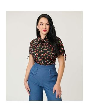 Unique Vintage Chita Blouse - Black