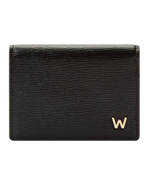 Wolf W Gusset Card Case - Black