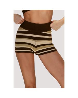 Stone Fox Roma Knit Shorts - Brown