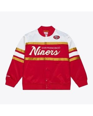 Mitchell & Ness San Francisco 49Ers Head Coach Lightweight Full-Snap Satin Jacket - Red