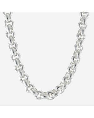 Amy Kahn Wide Round Belcher Chain Necklace - Metallic