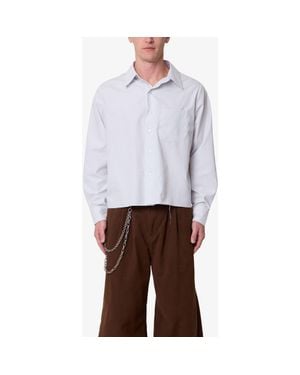 MNML Stripe Button-Up Shirt - White