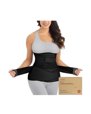 KeaBabies Revive 3-In-1 Postpartum Recovery Support Belt - Black